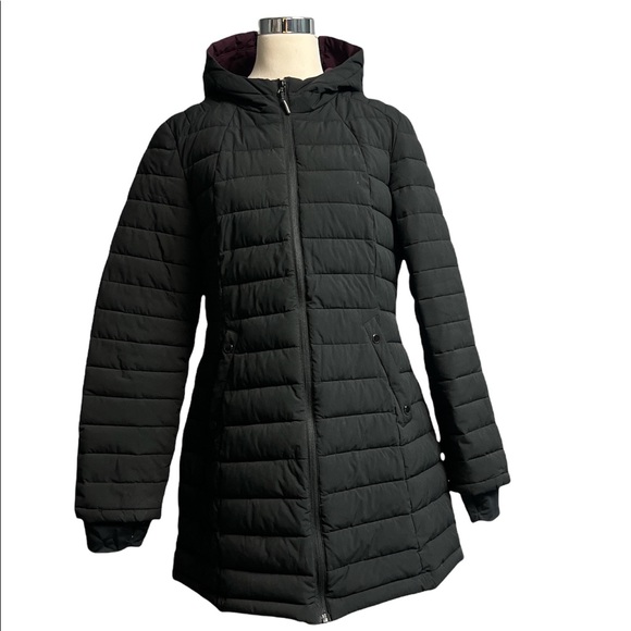 HFX Jackets & Blazers - HFX women black puffer walker with Hood